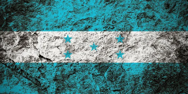 Флаг Гондураса Фоне Гранж Камня — стоковое фото