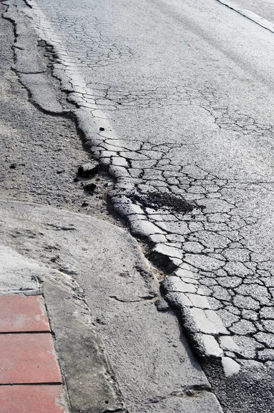 Alte Straße mit Kopfsteinpflaster gepflastert — Stockfoto