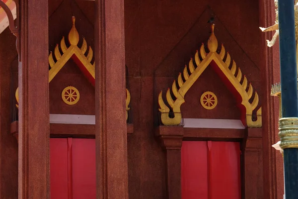 Motif Art Thaï Dans Temple — Photo