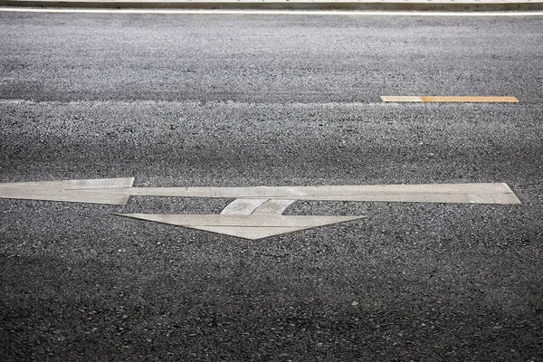 Señal Flecha Superficie Calle — Foto de Stock