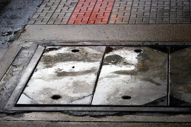reflect on the wet floor as  background