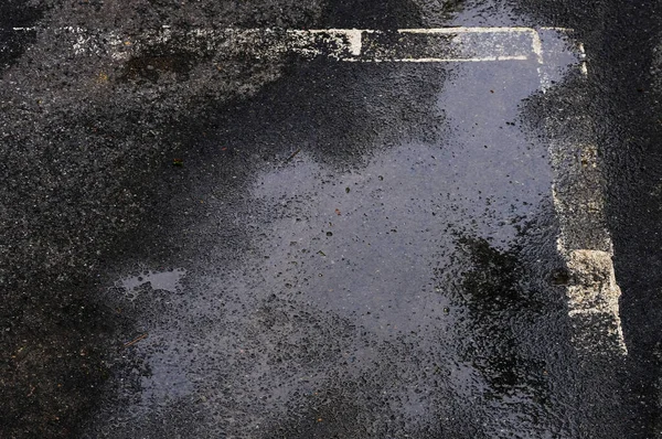 the abstract form on the wet street