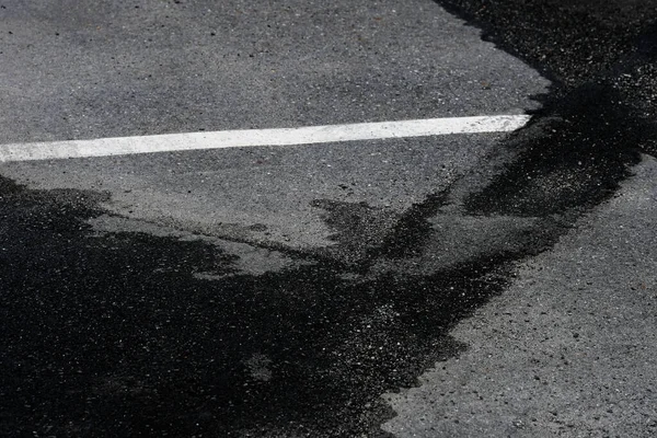 Asphaltstraße Markiert Den Schatten — Stockfoto