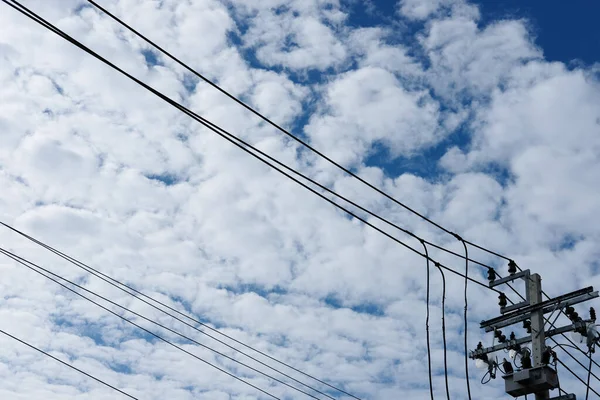 electric line and sky cloud