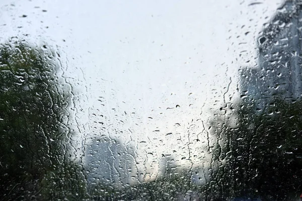 Krople Deszczu Oknie — Zdjęcie stockowe