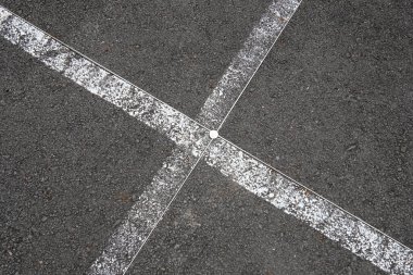 asphalt road with the lines