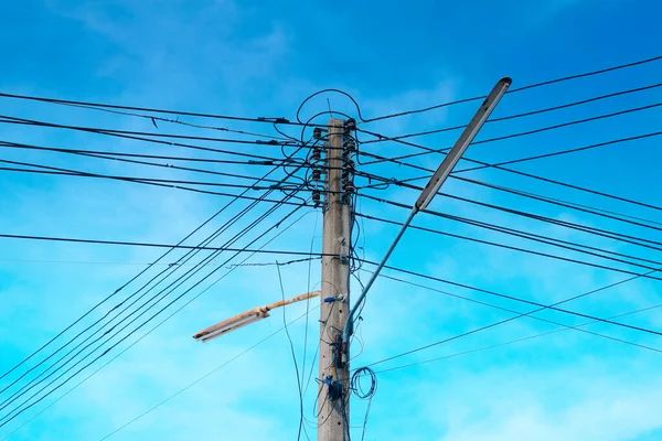 Ηλεκτρική Γραμμή Στην Πόλη — Φωτογραφία Αρχείου