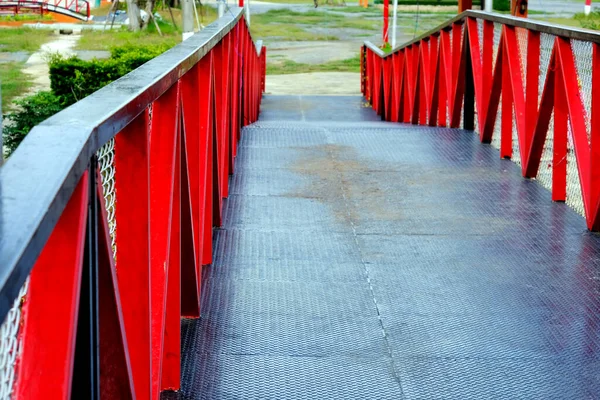 Leuningen Van Brug Het Park — Stockfoto