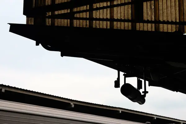 Sombra Del Techo Estación Tren — Foto de Stock