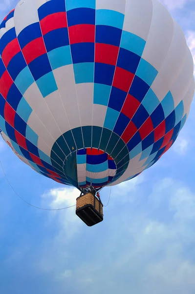 Balão Quente Colorido Flutua Brisa Matinal 2021 Albuquerque Balloon Fiesta — Fotografia de Stock
