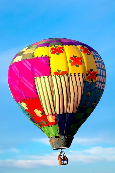 부케크 Albuquerque Balloon Fiesta 바람을 울긋불긋 풍선이 — 스톡 사진