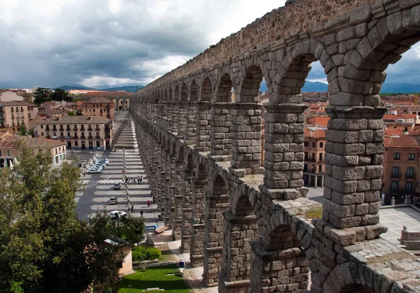Romeinse aquaduct, segovia — Stockfoto