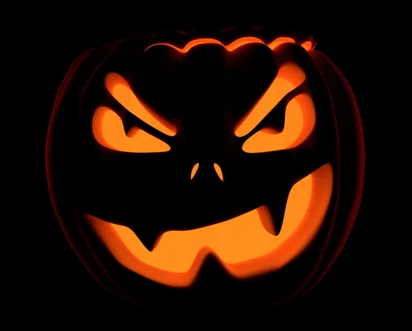 Halloween Jack O Lantern smiling/grinning — Stock Photo, Image