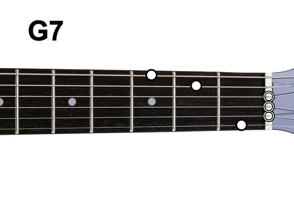 Diagramas de Acordes de Guitarra - G7 — Fotografia de Stock