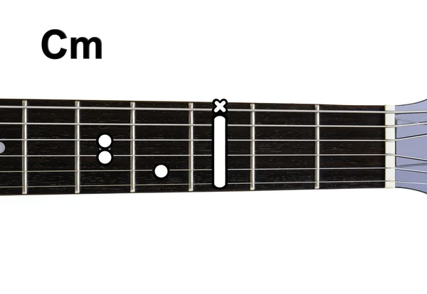 Diagramas de acordes de guitarra - Cm — Fotografia de Stock