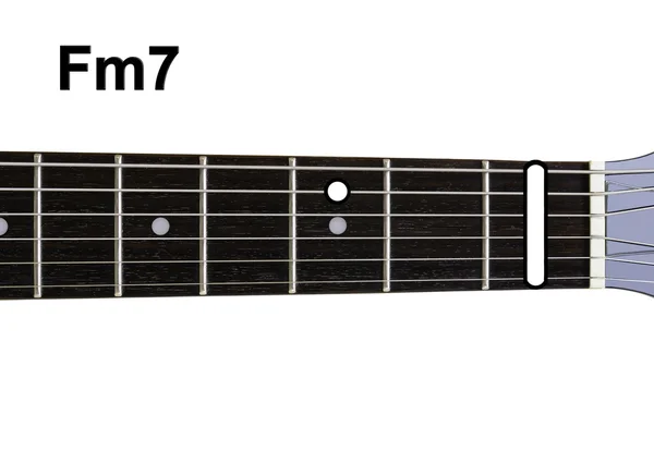 Diagramas de acordes de guitarra - Fm7 — Fotografia de Stock