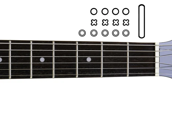 Gitar akorları diyagramlar - DIY — Stok fotoğraf