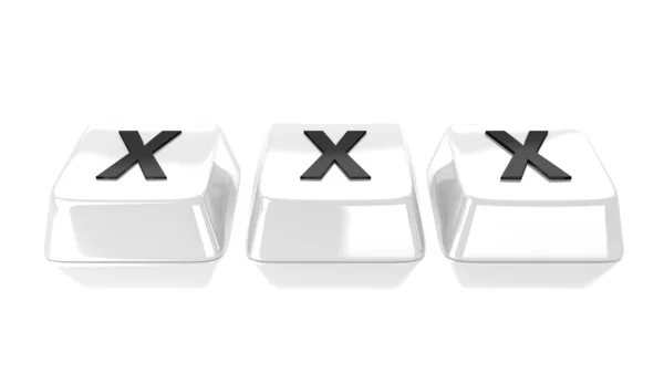 siyah beyaz bilgisayar tuşlarında yazılı xxx