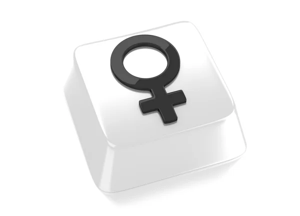 Venussymbool in zwart op wit computer sleutel — Stockfoto