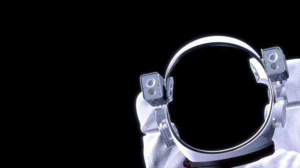 siyah arka plan üzerine izole astronot.