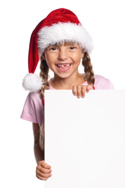 Noel Baba şapkası, küçük kız