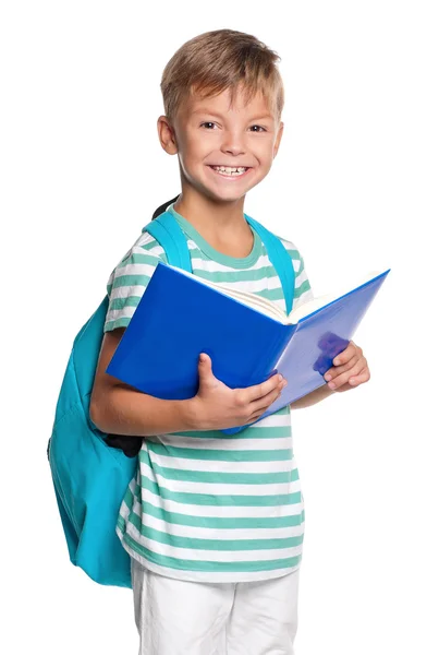 Little boy with books — Stock Photo, Image