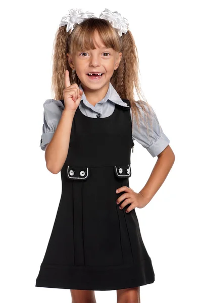 Petite fille en uniforme scolaire — Photo