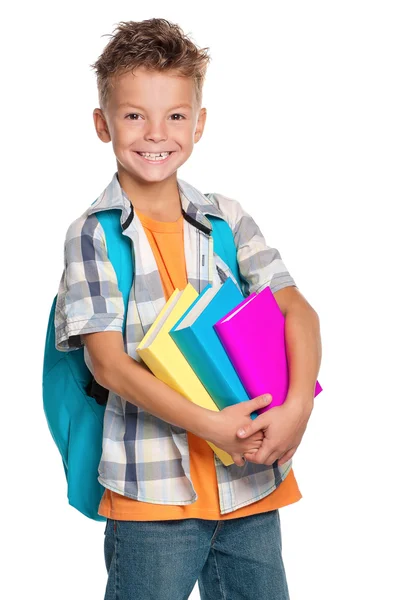 Boy with books — Stock Photo, Image