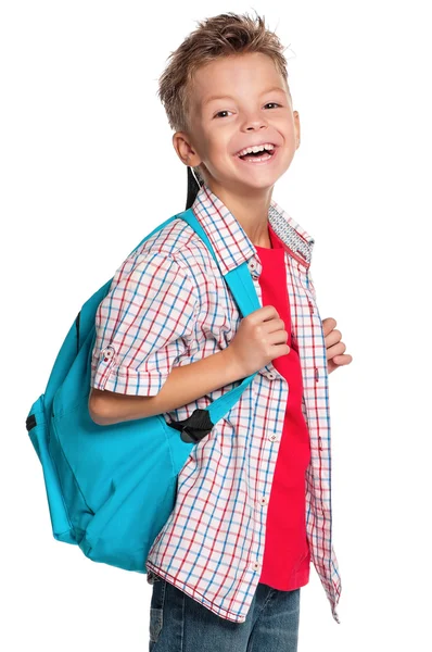 Niño con mochila —  Fotos de Stock