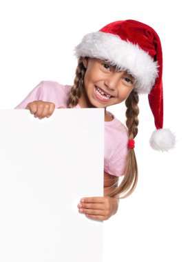 Noel Baba şapkası, küçük kız