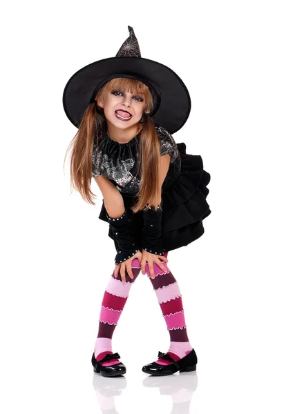 Menina em traje de Halloween — Fotografia de Stock