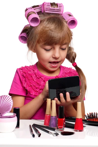 Makeup little girl — Stock Photo, Image