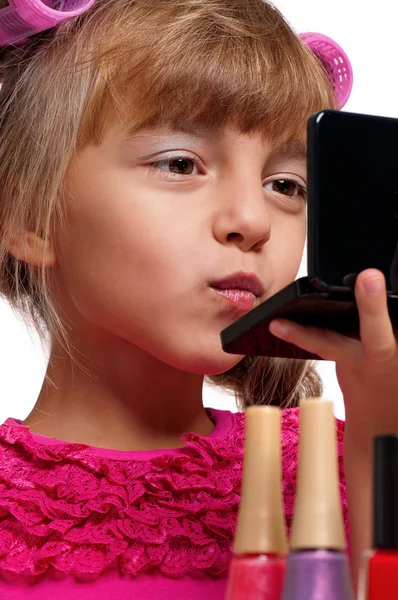 Make-up meisje — Stockfoto