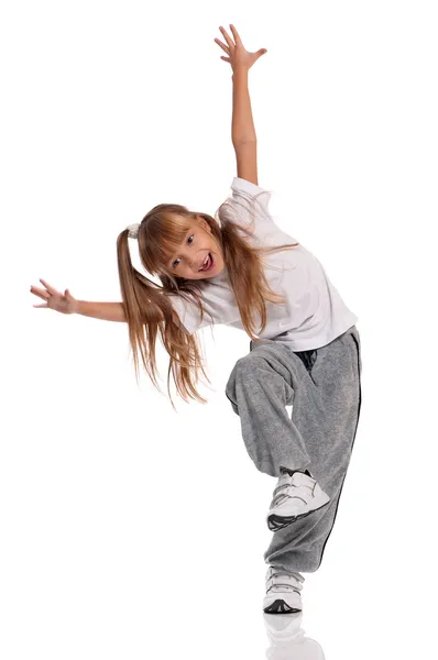 Little girl dancing Stock Photo