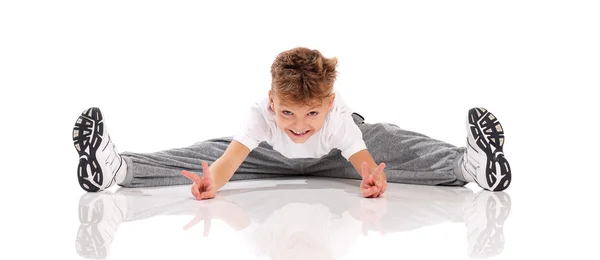 Jongen gymnastische — Stockfoto