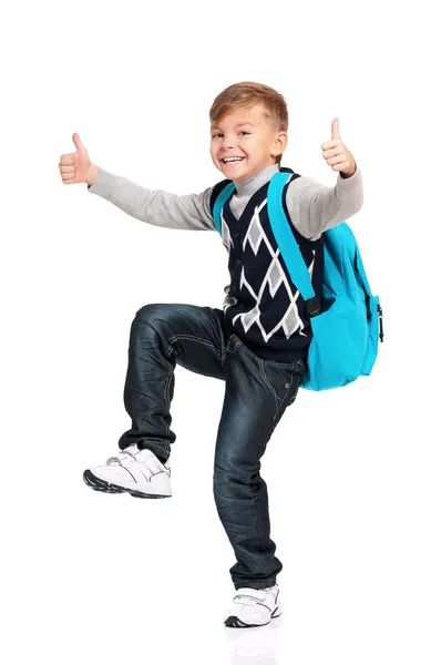 Boy with backpack — Stock Photo, Image