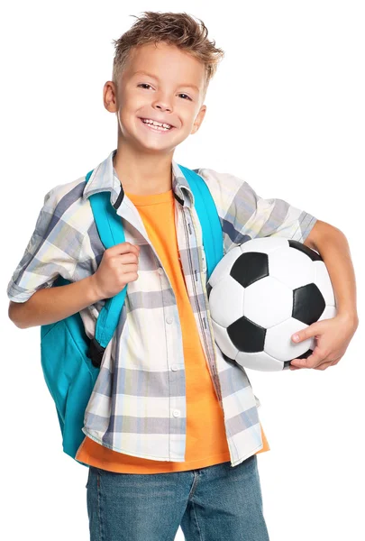 Niño con balón de fútbol —  Fotos de Stock