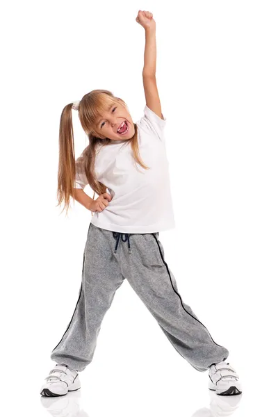 Little girl dancing Stock Image