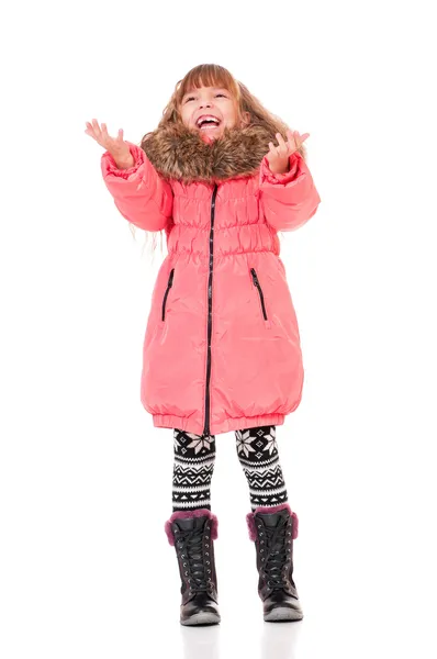 Little girl in winter clothing — Stock Photo, Image