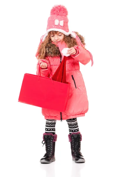 Little girl in winter clothing — Stock Photo, Image