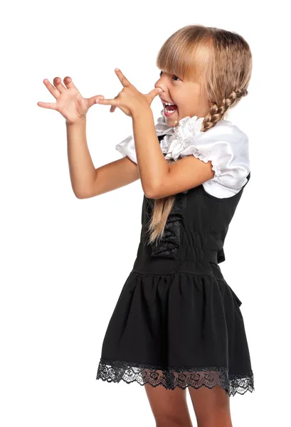 Kleines Mädchen in Schuluniform — Stockfoto