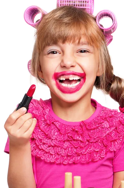 Makeup little girl — Stock Photo, Image