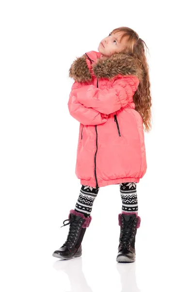 冬の衣類の小さな女の子 — ストック写真