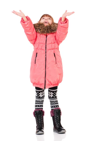 Bambina in abbigliamento invernale — Foto Stock
