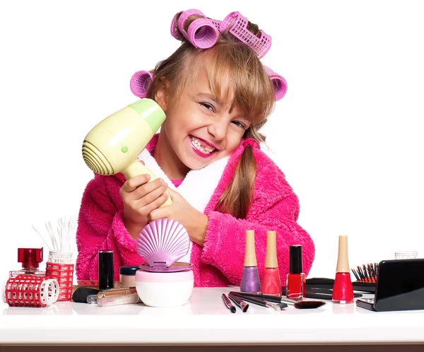 Makeup little girl — Stock Photo, Image