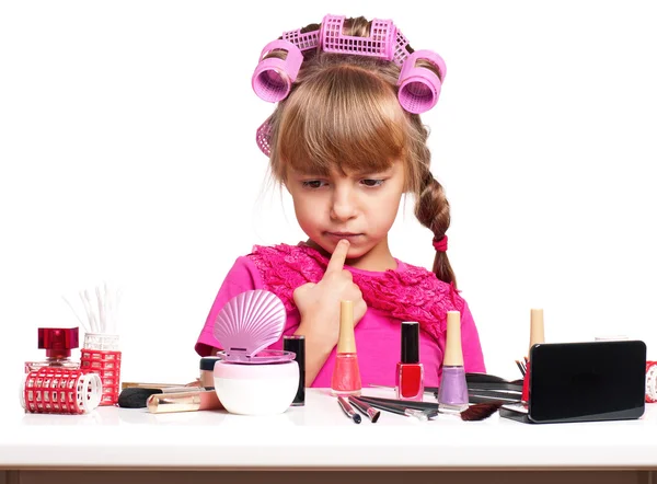 Make-up kleines Mädchen — Stockfoto