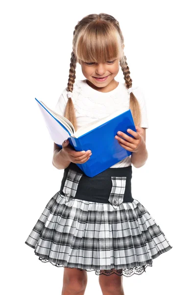 Klein meisje met boek — Stockfoto