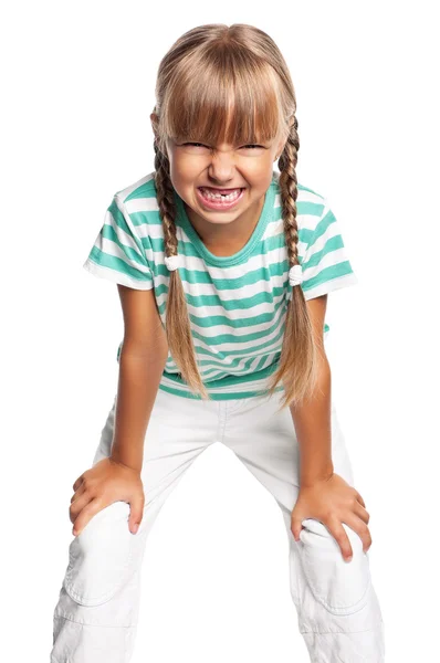 Angry little girl — Stock Photo, Image