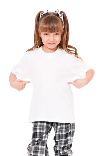 T-shirt on girl — Stock Photo, Image