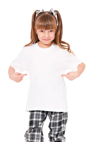 T-shirt on girl Stock Picture